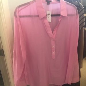 Pink sheer blouse